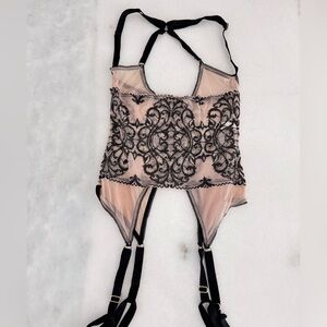 Andie Black and Cream Lace Fabric